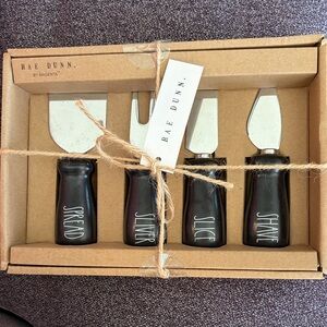 Rae Dunn Black Cheese Knife Collection